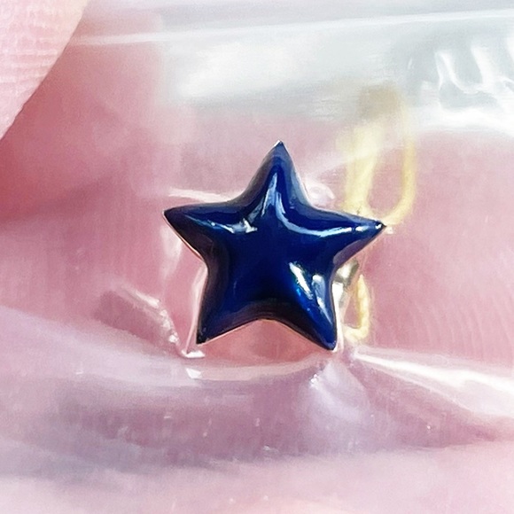 NWT Alison Lou Dark Blue Star Stud - Picture 4 of 11